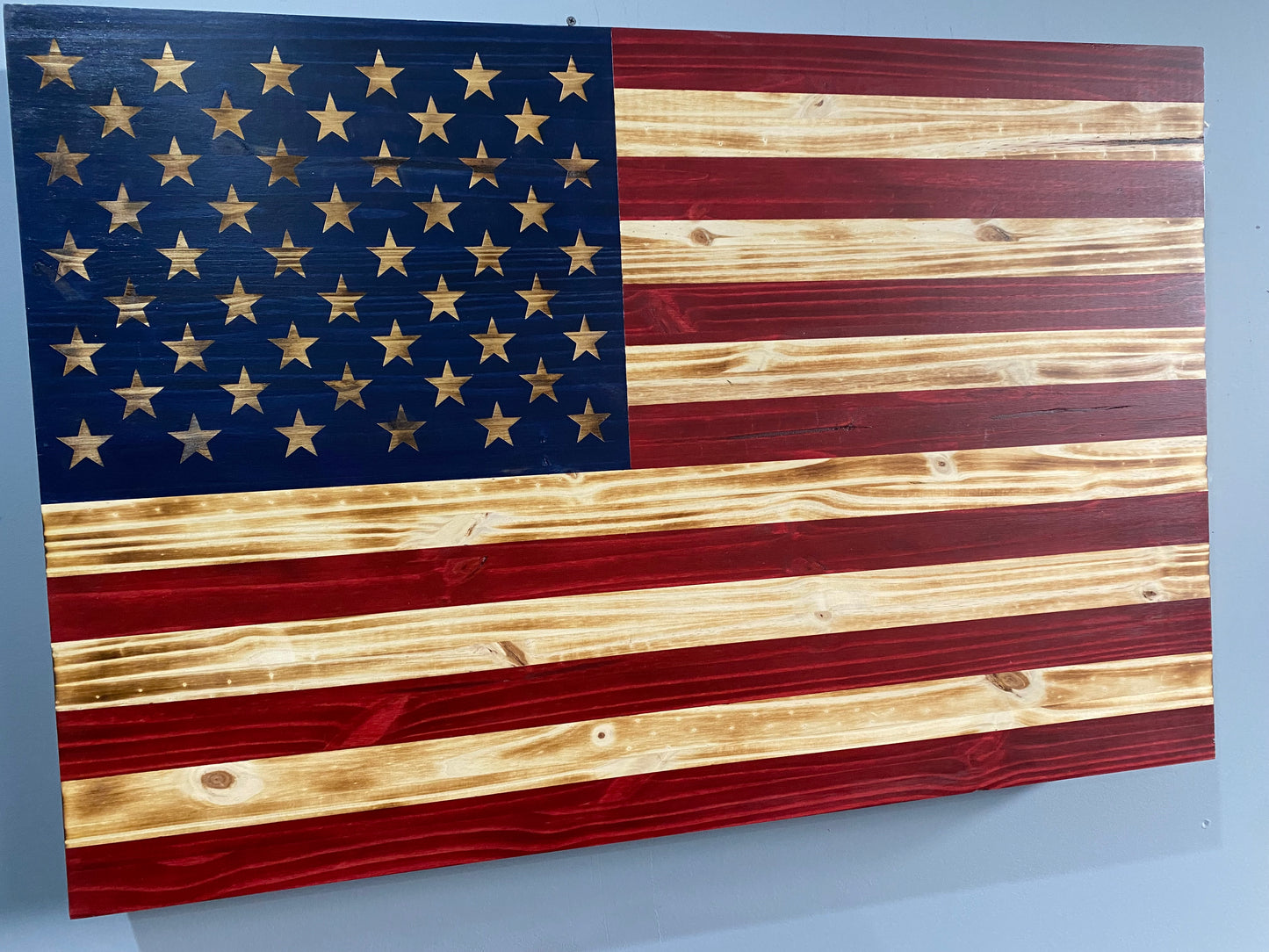 American Flag Rifle Cabinet Wall Hanging